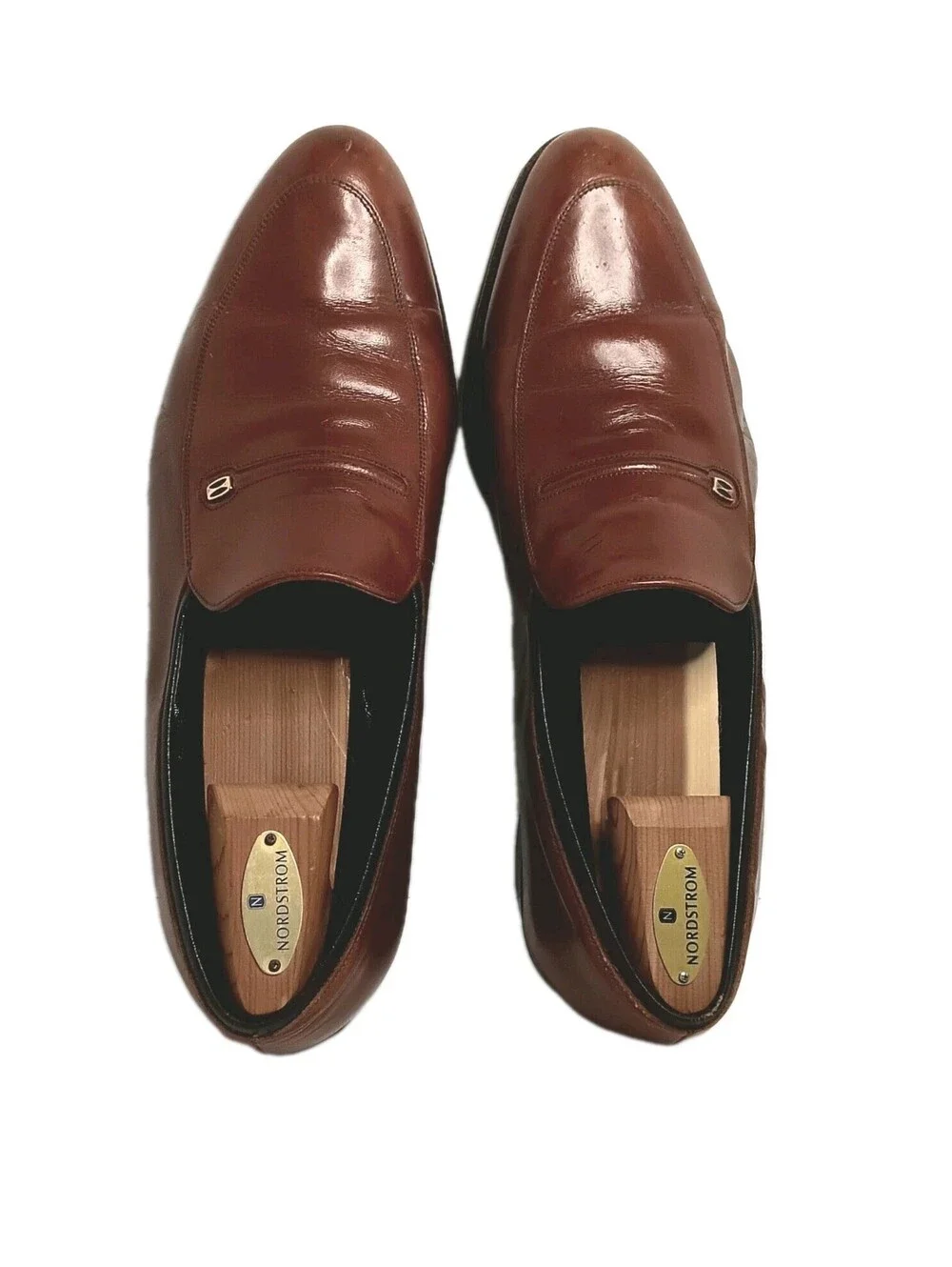 Vintage Florsheim Designer Collection Cognac Leather Slip On Loafers Men’s 12D